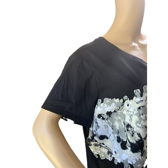 Tek Gear Black Graphic Print V-Neck Short Sleeve Casual T-Shirt Size 1X - Picture 5 of 12
